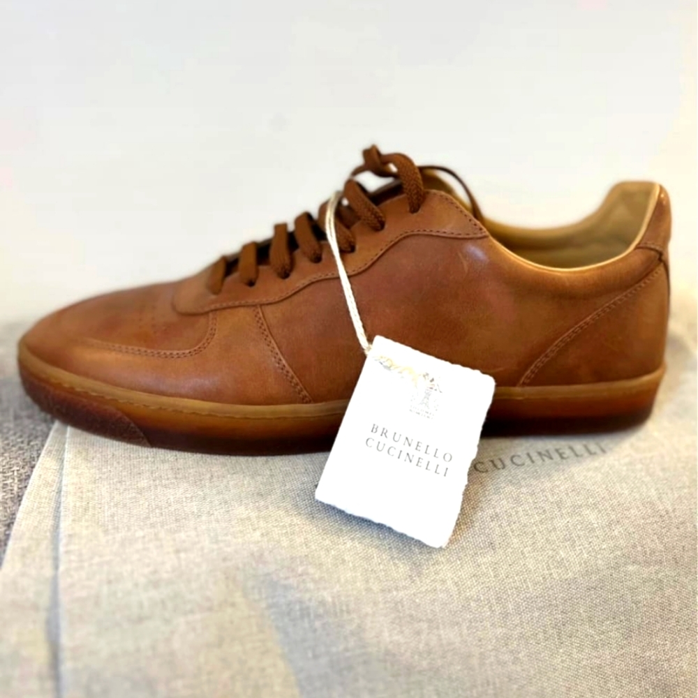 Brunello Cucinelli leather sneakers size 9, 42 it - Picture 1 of 3